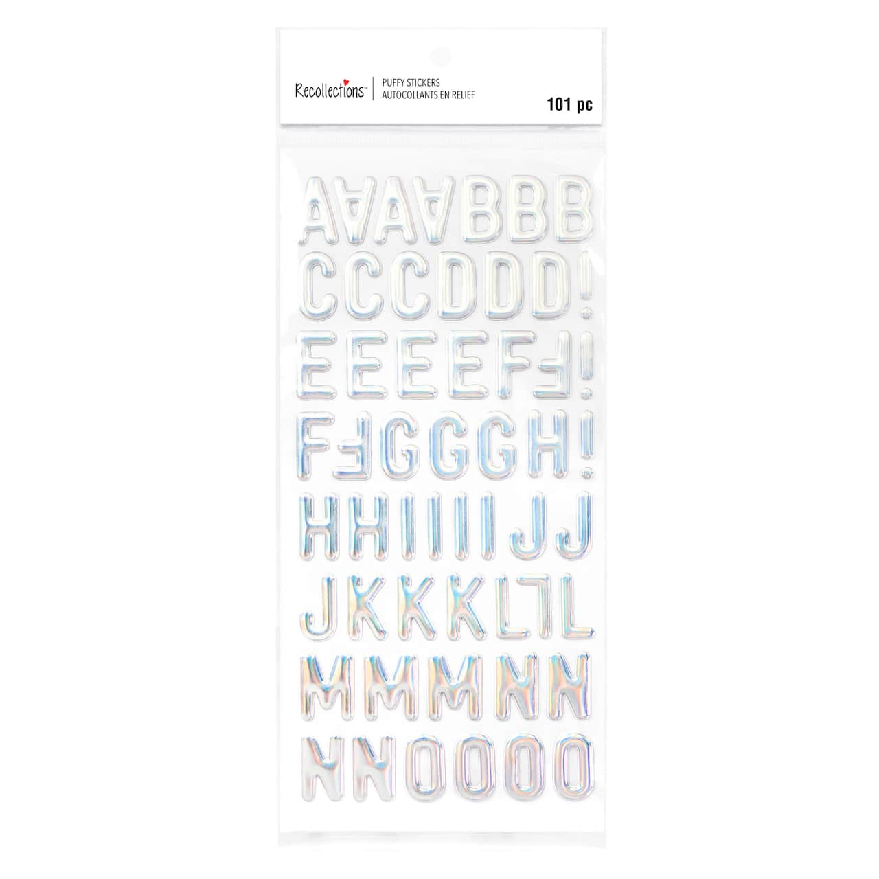 Iridescent Pastel Puffy Alphabet Stickers by Recollections&#x2122;